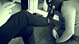 Mistress Shoes Slave Licking Her High Heels