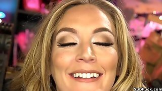Domme Whipping And Copulating Male Slave
