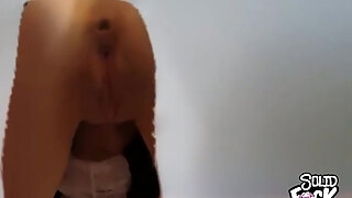 Husband Trains Wife To Suck And Lick Ass Through Gloryhole - Hardcore