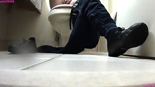 Waitress Masturbation Shoeplay In Bathroom
