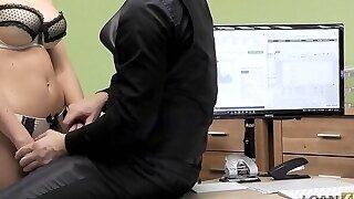 Loan4k. Poor And Gorgeous Shop Assistant Has Wild Sex With Stranger
