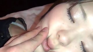 Hot Smoking Korean Babe Gets Fingered And Fucked In A Sleep