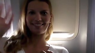 Girl Is Fingering While Flying