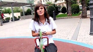 Back To School With Ainara. A 18yo Student That Fled Home