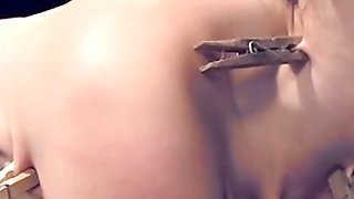 Blindfolded Slave Ass Sex Hooked In Doggy Style