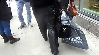 Granny's Ass In Leather Pants