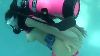 Pink Katie Underwater Scuba