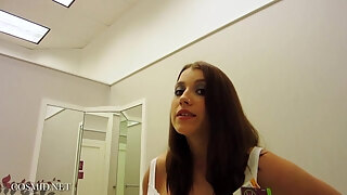 Jaime - Bras Tryout In The Changing Room - Monster Tits Solo