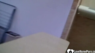 Blond Hair Lady With Great Breast Teases The Camera