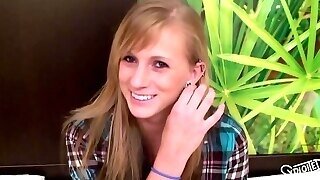 Brand New Blonde 18 Yr Old First Timer Gets Creampied