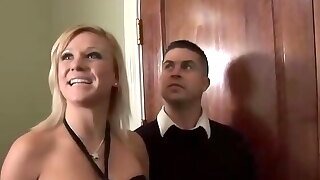 Wife Swings With Couple, Husband Watches.