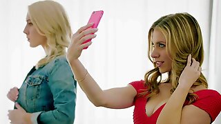 Interracial Foursome With Two Hot Social Media Addicts