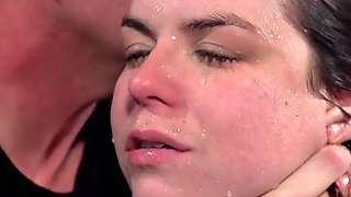 Darkhair Slave Punished In Water Bondage