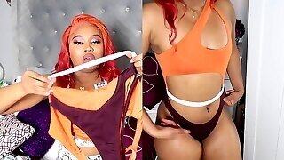 Phat Ass Ebony Panty Try On 20