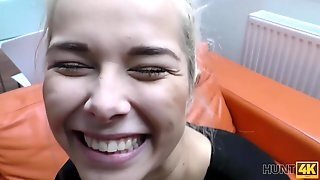 Hunt4k. Blondie Stops Fighting With Bf Because Stranger