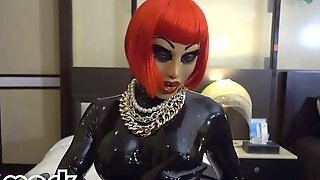 Latex Orgasms Rubber Girl Vibrator Dildo Pussy