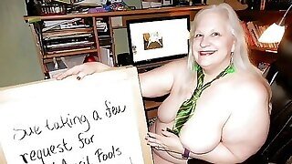 Grannie Mega-slut Sherrie Presents Granny Cum Queens