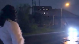 Hot Busty Hooker  Rubs Her Hairy Pussy