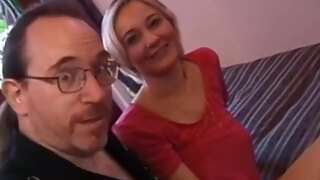 Blonde Chick Doggy Styled Retro Amateur Tits Jizzed By Old Guy