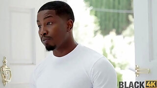 Black4k. Seductive Lady Offers Black Plumber A Blowjob And Fucking - Interracial