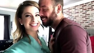 Teen Brunette, Kristen Scott Is Making A New Porn Video And Screaming From Pleasure While Cumming