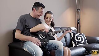 Old4k. Old Man With Young Babe Spirit Makes Love To...