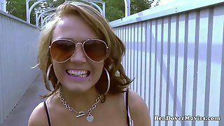 British Teen Gagging On Old Mans Big Cock