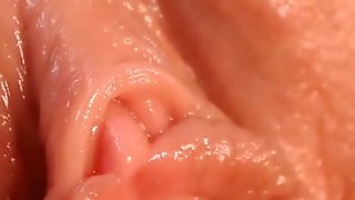 Close Up Of Hot Pink Wet Pussy And Clit