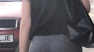 Round Juicy British Ass Eatin Up Tight Yoga Shorts