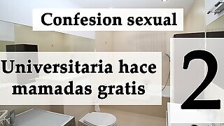 Spanish Audio: Ella Mamando Por Vicio 2. Confesion. Asmr.
