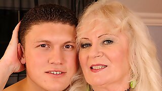 Blonde Hairy Gilf Mylen Enjoys Energetic Rock Solid Dick