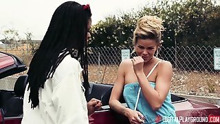Jessa Rhodes Is Caressing Kira Noir With Her Colossal Tits