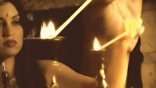 Naked Hotness Near The Erotic Fire