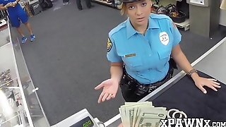 Slutty Policewoman Fucks With Pawnbroker For Extra Money