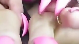 Girl With Fake Pink Toenails Feet Joi-anyone Know Her Name?