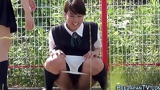 Eighteen Years Old Students Pee Outside