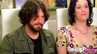 Housewife Guy Gets Nervous On The Big Group