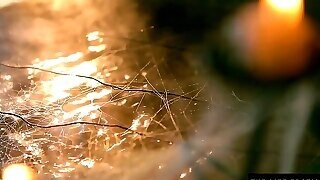 Close Up Of A Girl Peeing On The Floor And Masturbating Hard
