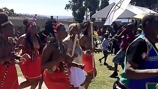 Busty South African Girls Go Topless For A Ceremony
