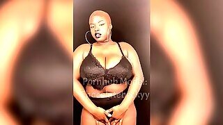 Slow Motion Plus-size Fumbling Lubricant On Big Natural Tits & Body