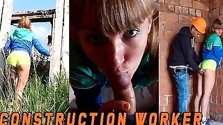 Fit Girl Caught By A Construction Worker When She Masturbate