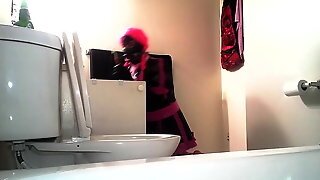 Sissy Maid Cleans Toilet