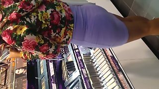 Sexy Asian In Purple Dress Showing Thong