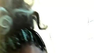 Busty Ebony Squeezes Milk Out Of Giant Tits