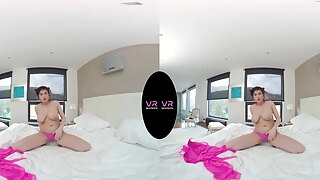 Anabelle Sun - Pink Lingerie Sexy Show Teen With Big Boobs Pov Vr