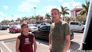 Redhead Amateur Teen Girl Steps Into Bang Bus