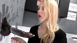 Lily Rader Gloryhole Black Pole - Fetish Interracial With Big Black Dick
