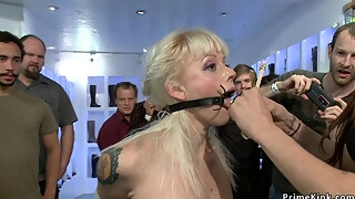 Blondie Is Gagged And Banged In Public