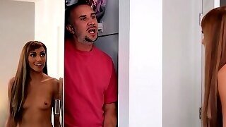 Roommates Hime And Jill Take Turns On The Landlords Big Cock