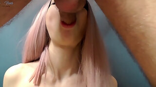 Suspended Upside Down Blowjob, Oral Creampie